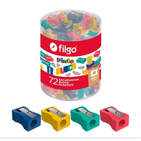 Sacapuntas Filgo de colores (los del pote que dice Pinto)