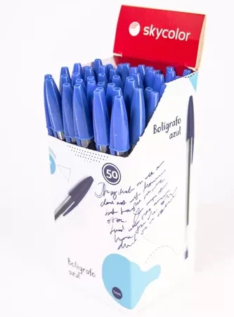 Bolígrafo Transparente Azul - SkyColor