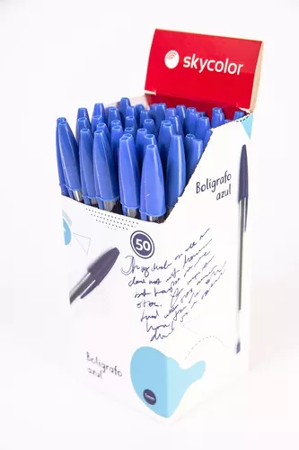 Bolígrafo Transparente Azul - SkyColor