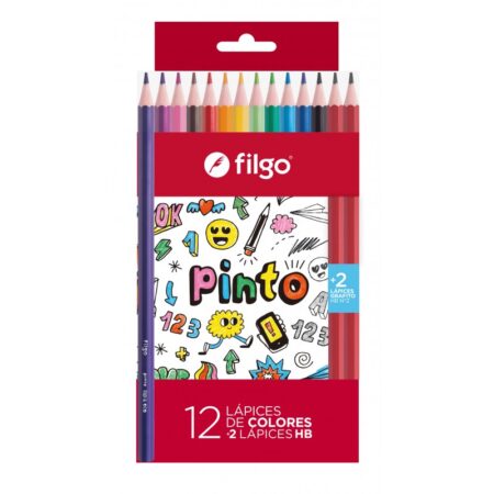 Lápices Filgo Pinto color largos (Caja de 12)