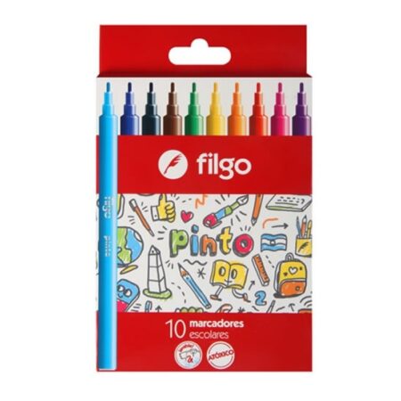 Estuches x 10 Marcadores Filgo Pinto color al agua