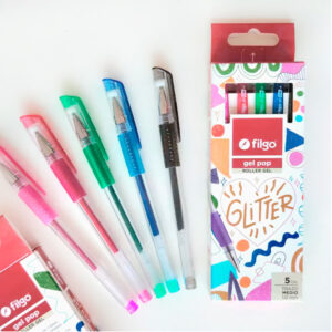 Roller Gel Pop con Glitter (caja de 5 unidades)