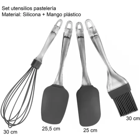 Set de utensillos de silicona x4