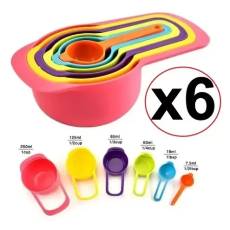 Taza medidora multicolor