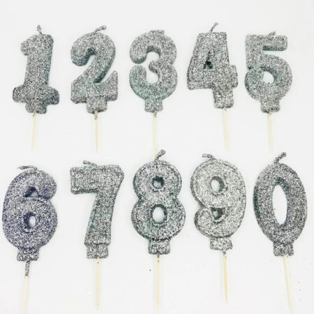 VELA NÚMERO GRANDE CON GLITTER - 4